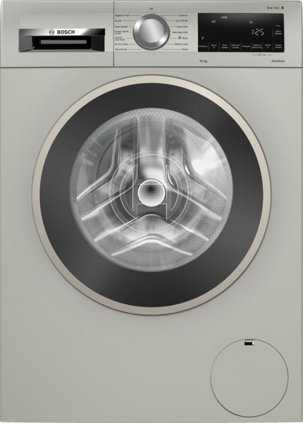 Bosch Series 6, washing machine, frontloader fullsize, 10 kg, 1400 rpm - Silver | BSH WGG245S2GB