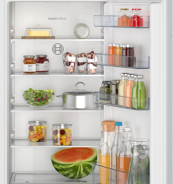 Bosch Series 2, built-in fridge, 122.5 x 56 cm, sliding hinge | BSH KIR41NSE0G