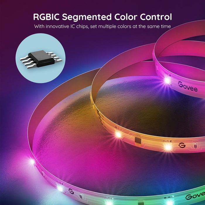 Govee RGBIC Basic Wi-Fi + Bluetooth LED Strip Lights 5M