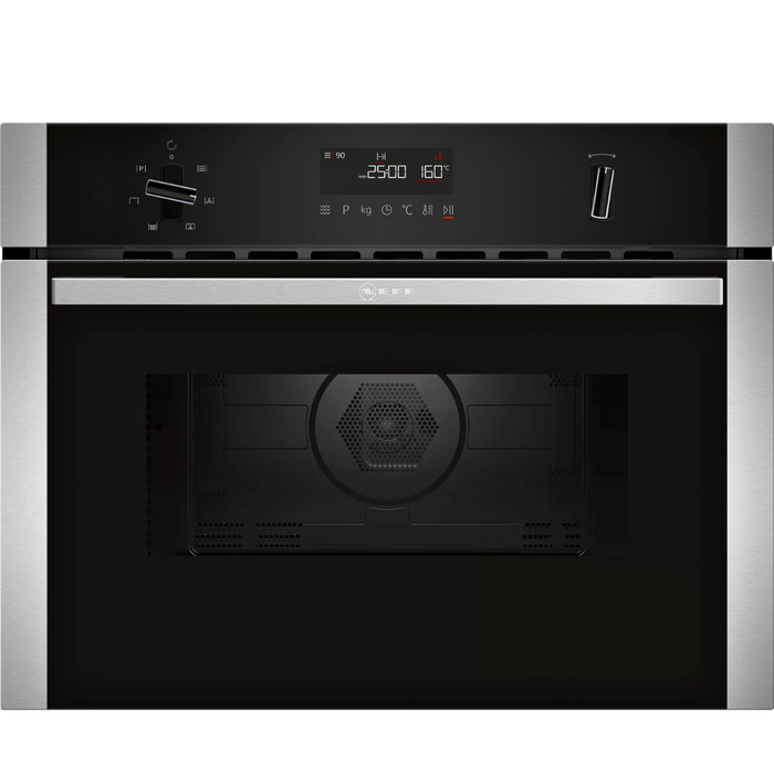 Neff N 50, Built-in microwave oven with hot air, 60 x 45 cm - Stainless steel | BSH C1AMG84N0B