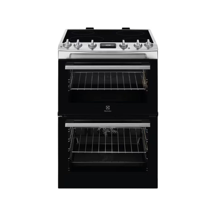 Electrolux 500 SurroundCook 60cm Double Oven Cooker with Ceramic hob - Inox | LKR655200X
