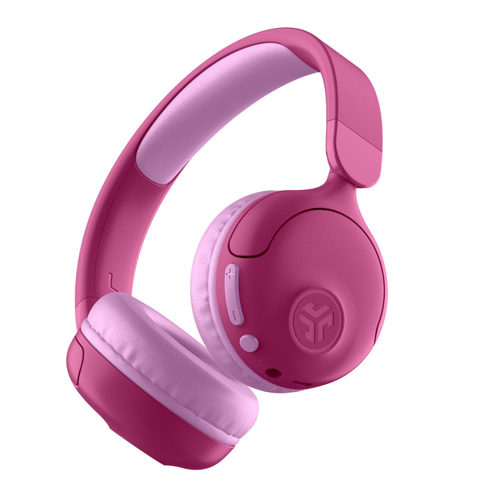 JLab JBuddies Pop 2 in 1 Wireless + Wired Kids Headphones - Pink | IEUHBKJPOPRPNK1