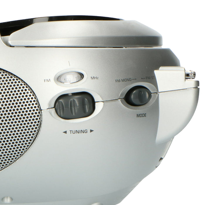 Lenco SCD-24 Portable Stereo FM Radio With CD Player - Black/Silver | SCD24B