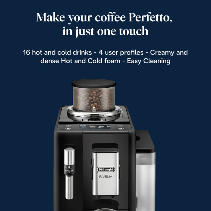 Delonghi Rivelia Coffee Machine - Onyx Black | EXAM440.35.B