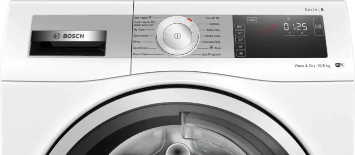 *OPEN BOX* Bosch Series 8 Freestanding Washer Dryer 1400rpm Spin - White || WDU8H541GB