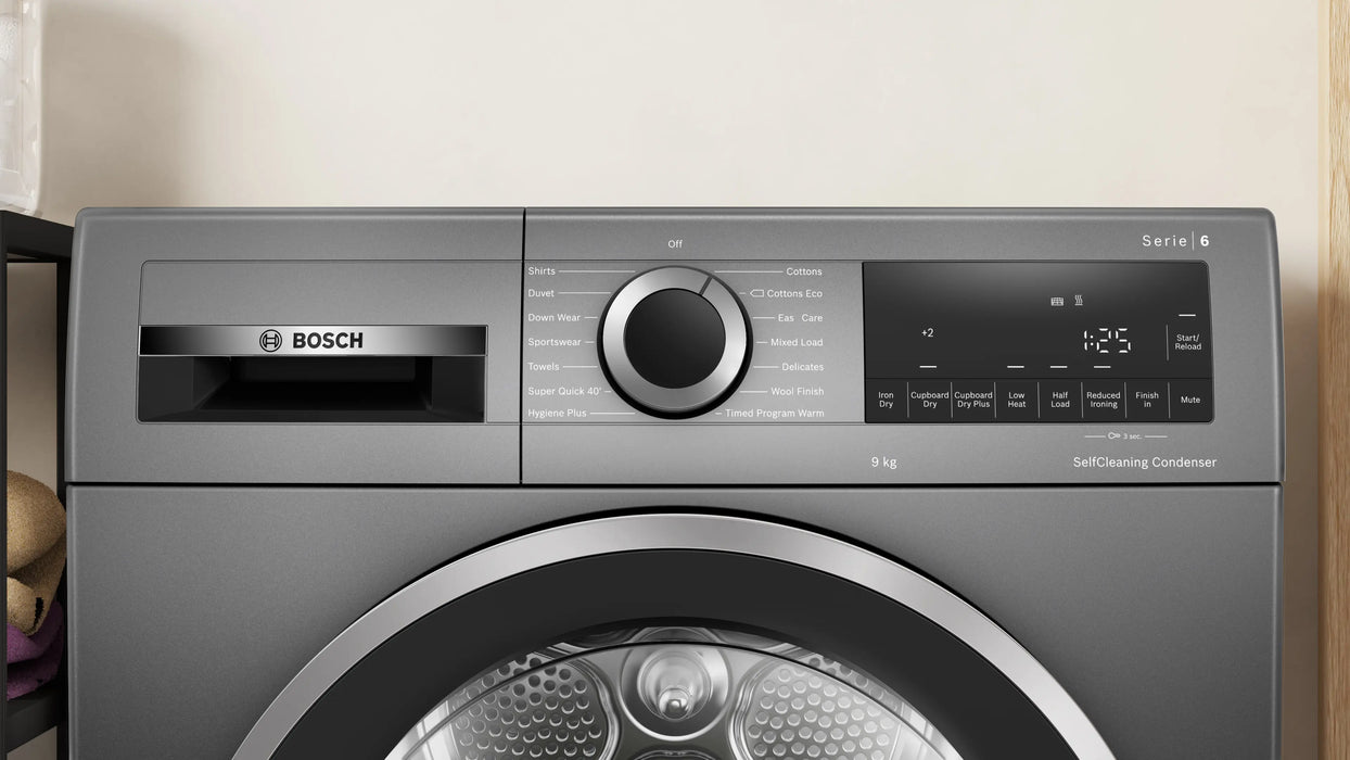 *LOCAL COLLECTION* Bosch Series 6 9kg Heat Pump Tumble Dryer - Grey || WQG245R9GB