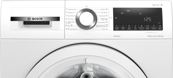 Bosch Series 4, Washer dryer, 9/5 kg, 1400 rpm | BSH WNA144V9GB