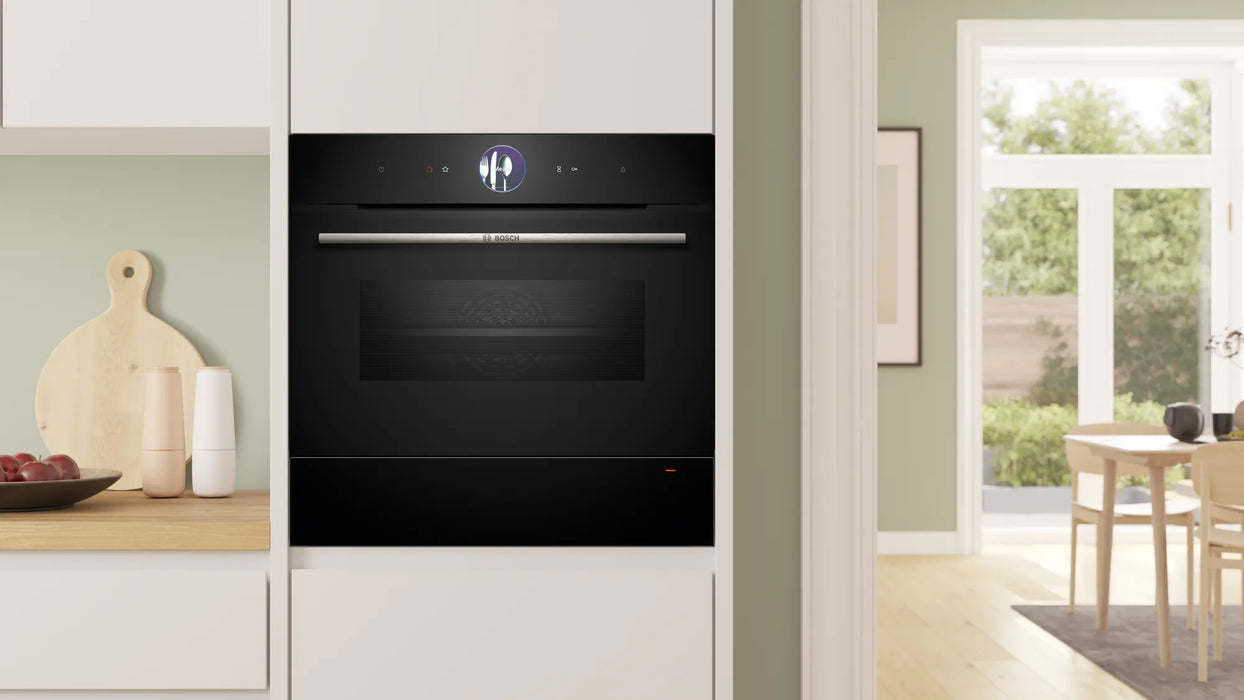 Bosch Series 8, Warming drawer, 60 x 14 cm, Black | BSH BIC7101B1B