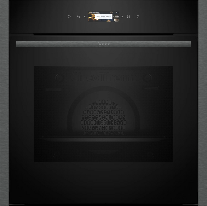 NEFF N70 Built In Pyrolytic Single Oven- Black | BSH B24CR71G0B