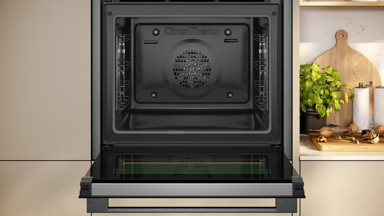 NEFF N70 Built In Pyrolytic Single Oven- Black | BSH B24CR71G0B