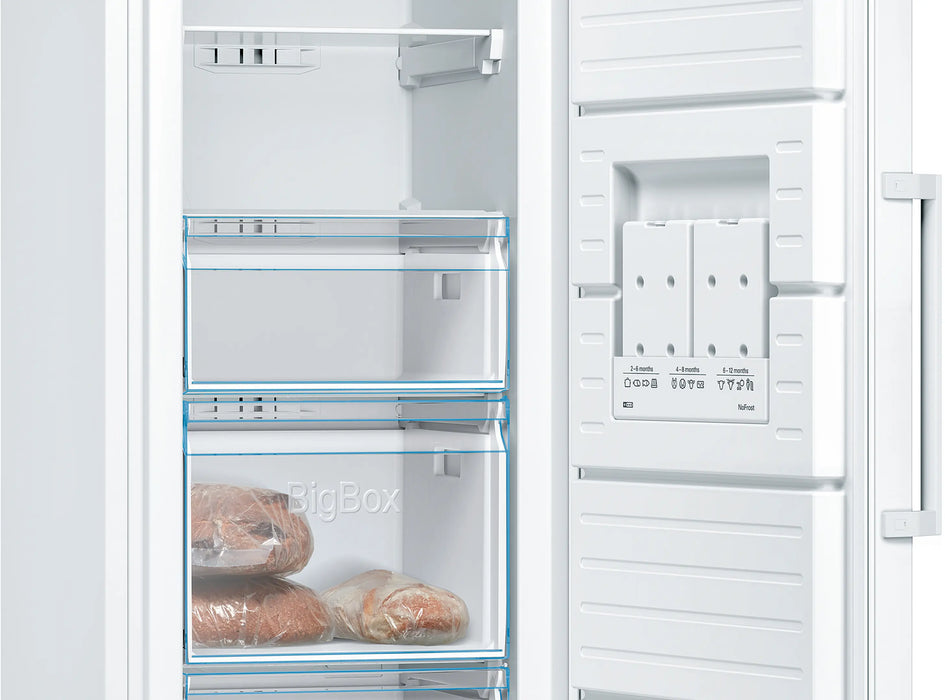 Bosch Series 4, freestanding freezer, 186 x 60 cm - White | BSH GSN36VWEPG
