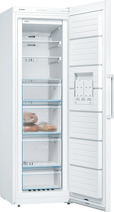 Bosch Series 4, freestanding freezer, 186 x 60 cm - White | BSH GSN36VWEPG