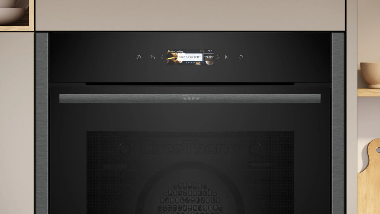 NEFF N70 Built In Pyrolytic Single Oven- Black | BSH B24CR71G0B