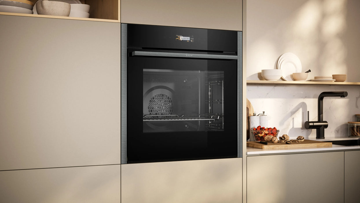 NEFF N70 Built In Pyrolytic Single Oven- Black | BSH B24CR71G0B