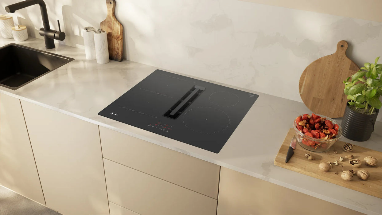 Neff N 50, Induction hob with integrated ventilation system, 80 cm, surface mount without frame | BSH V58NBS1L0