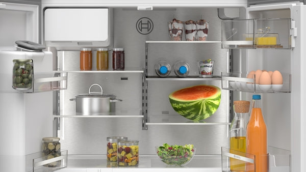 Bosch Series 6, French Door Bottom freezer, multi-door, 183 x 90.5 cm, Brushed steel anti-fingerprint | BSH KFD96APEA