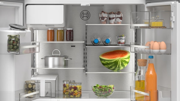 Bosch Series 6, French Door Bottom freezer, multi door, 183 x 90.5 cm, Brushed steel anti-fingerprint | BSH KFI96APEAG