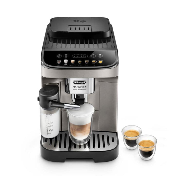 Delonghi Magnifica Evo Fully Automatic Bean to Cup Coffee Maker Machine - Titanium & Black | ECAM290.83.TB