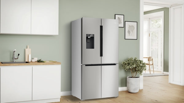 Bosch Series 6, French Door Bottom freezer, multi-door, 183 x 90.5 cm, Brushed steel anti-fingerprint | BSH KFD96APEA