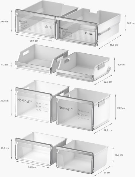Bosch Series 6, French Door Bottom freezer, multi door, 183 x 90.5 cm, Brushed steel anti-fingerprint | BSH KFI96APEAG