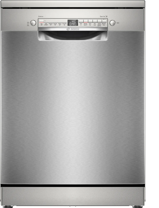 BOSCH Series 2 Freestanding Dishwasher 60 cm - Brushed steel | SMS2HVI67G