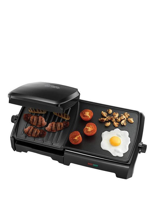 George Foreman Entertaining 10 Portion Grill and Griddle - Black | 23450