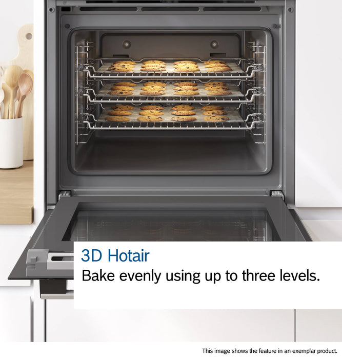 BOSCH Series 4 Built-in oven with added steam function 60 x 60 cm - Stainless Steel | HQA574BS3B