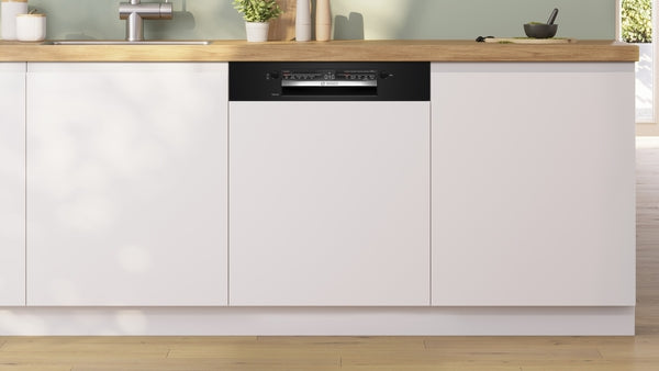 Bosch Series 2, semi-integrated dishwasher, 60 cm - Black| BSH SMI2HTB02G