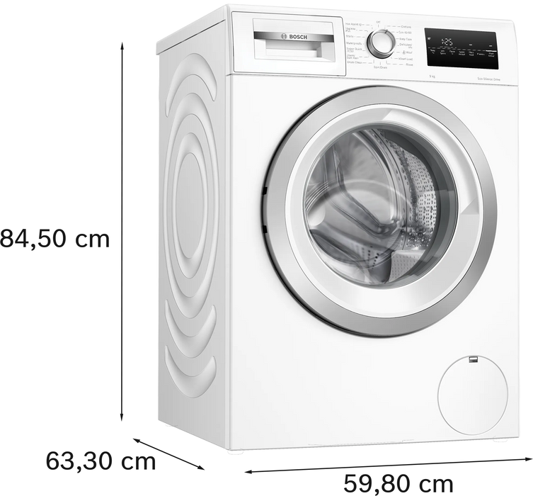 *LOCAL COLLECTION* Bosch Series 4, Washing machine, front loader, 9 kg, 1400 rpm - White | WAN28259GB