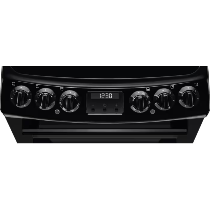 Electrolux 500 SurroundCook 55cm Double Oven Cooker with Ceramic hob - Black | LKR555100B