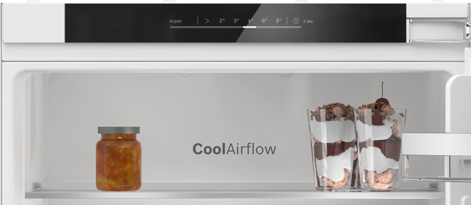 Bosch Series 4, built-in fridge-freezer with freezer at bottom, 177.2 x 54.1 cm, flat hinge | BSH KIN86VFE0G