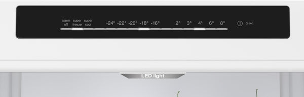 Bosch Series 4, free-standing fridge-freezer with freezer at bottom, 203 x 60 cm - Stainless steel look | BSH KGN392LBFG