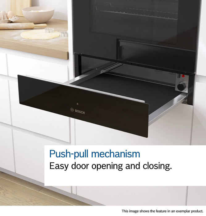 Bosch Series 6, Warming drawer, 60 x 14 cm, Black | BSH BIC510NB0
