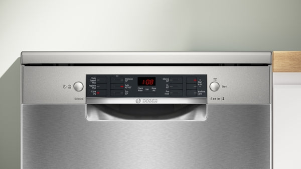 Bosch Series 2, free-standing dishwasher, 60 cm - Brushed steel anti-fingerprint | BSH SMS26AI08G