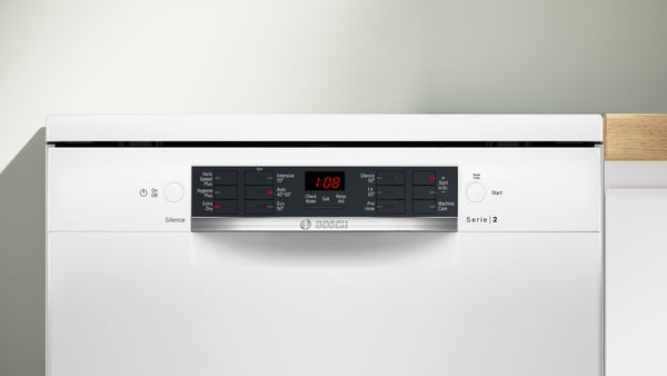 Bosch Series 2, free-standing dishwasher, 60 cm - White | BSH SMS26AW08G