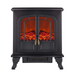Warmlite Wingham 2KW Electric Double Door Fire Stove - Black | EDL WL46019 - Image 1