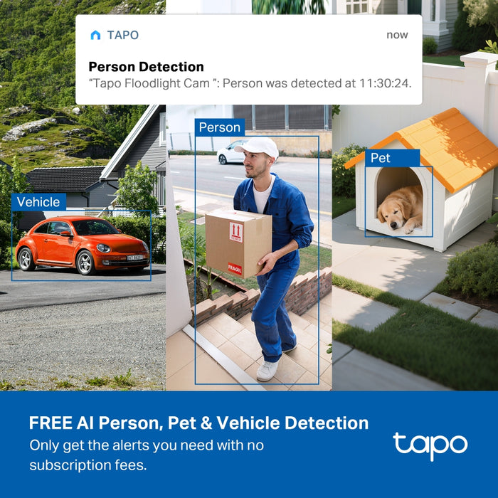 TP-Link Tapo 2K Solar-Powered Floodlight Pan/Tilt Security Camera with Solar Panel | TC50 KIT