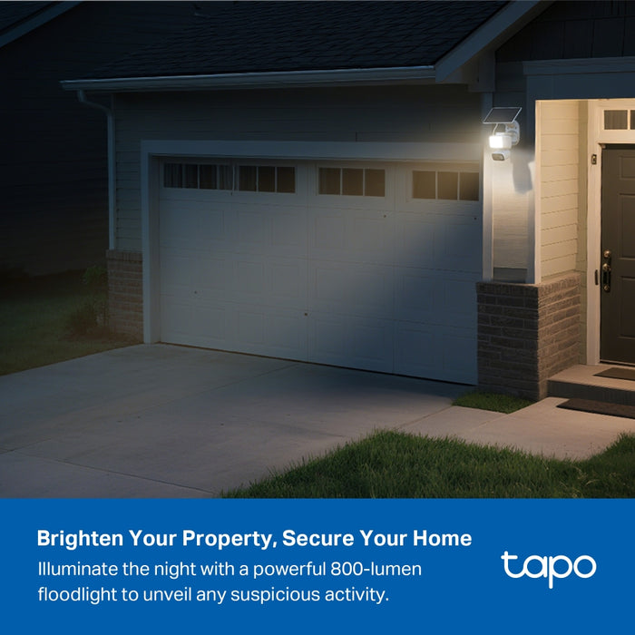 TP-Link Tapo 2K Solar-Powered Floodlight Pan/Tilt Security Camera with Solar Panel | TC50 KIT