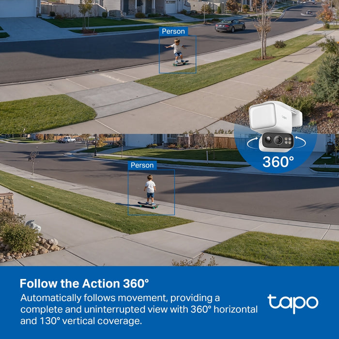 TP-Link Tapo 2K Solar-Powered Floodlight Pan/Tilt Security Camera with Solar Panel | TC50 KIT