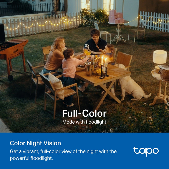 TP-Link Tapo 2K Solar-Powered Floodlight Pan/Tilt Security Camera with Solar Panel | TC50 KIT