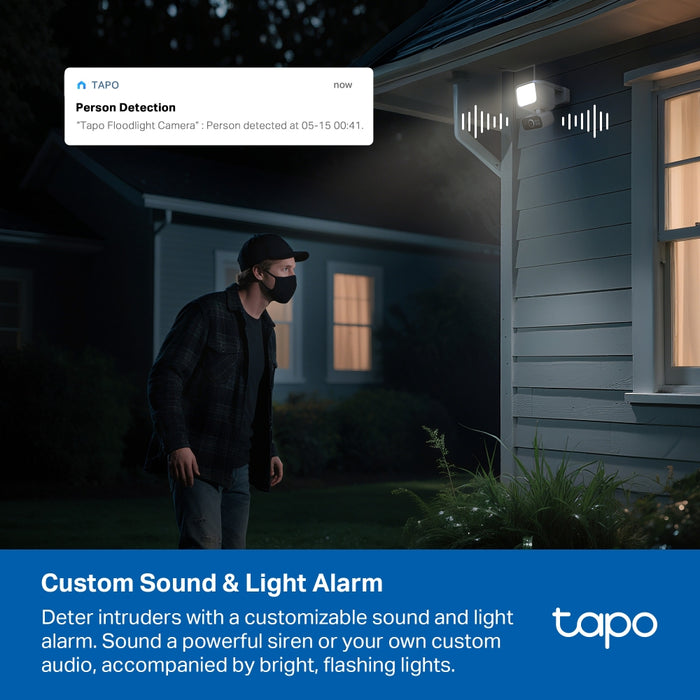 TP-Link Tapo 2K Solar-Powered Floodlight Pan/Tilt Security Camera with Solar Panel | TC50 KIT