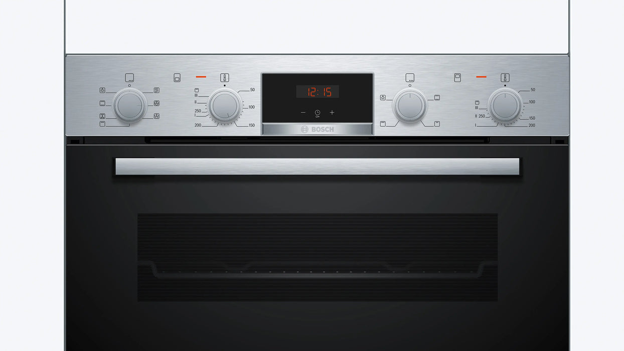 Bosch Series 4 Built-in Double Oven, 71/34 Litre - Stainless Steel | MBA533BS3B