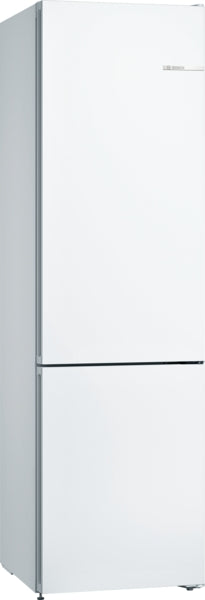Bosch Series 4, free-standing fridge-freezer with freezer at bottom, 203 x 60 cm - White | BSH KGN392WEBG