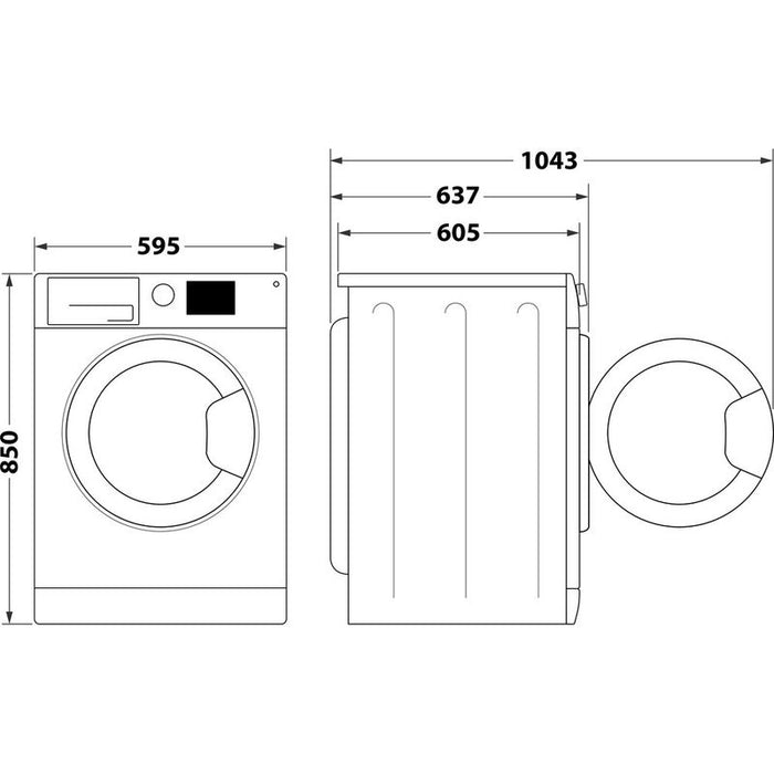 Hotpoint 9kg 1400 Spin Freestanding Washing Machine - White | NSWA945CWWUKN