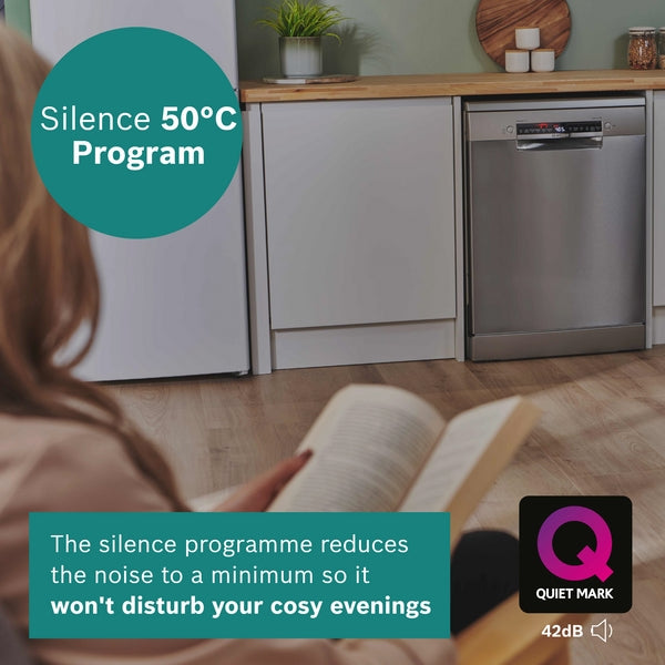 Bosch Series 4, free-standing dishwasher, 60 cm, Brushed steel anti-fingerprint | BSH SMS4EKI06G