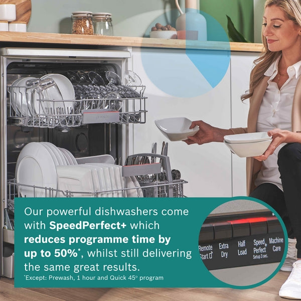 Bosch Series 4, free-standing dishwasher, 60 cm, Brushed steel anti-fingerprint | BSH SMS4EKI06G