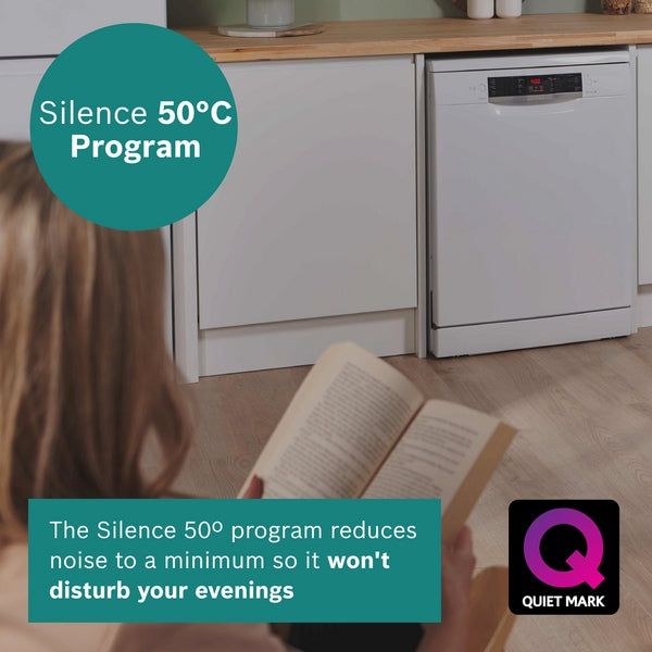 Bosch Series 2, free-standing dishwasher, 60 cm - White | BSH SMS26AW08G
