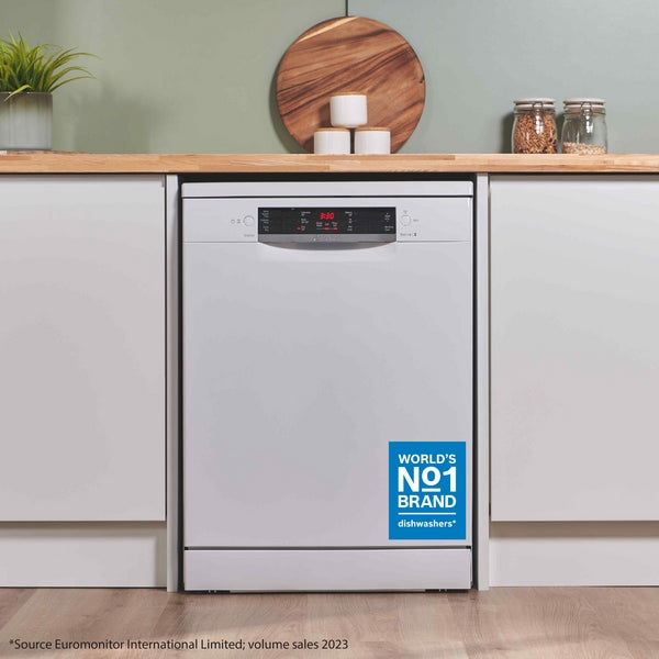 Bosch Series 2, free-standing dishwasher, 60 cm - White | BSH SMS26AW08G