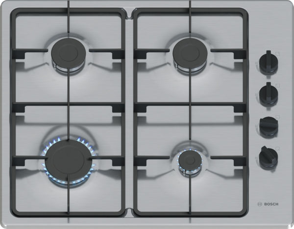 Bosch Series 2, Gas hob, 60 cm - Stainless steel | BSH PBP6B5K60