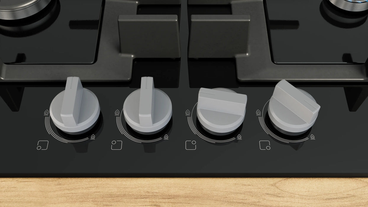 BOSCH Series 4 Gas Hob 60cm Tempered Glass - Black | PNP6B6K40
